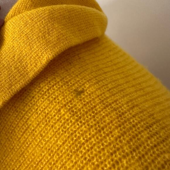 J. Crew dark yellow cashmere knit short sleeve sweater top size S - Picture 13 of 13